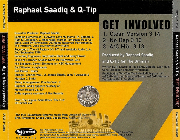 Raphael Saadiq - Get Involved: Promo, Single. CD | Rap Music